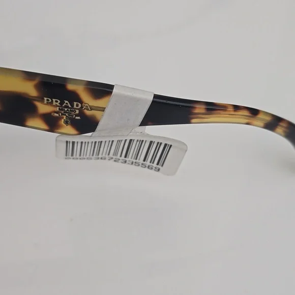 Prada SPR 10R 1AB-0A7 Black Brown Tortoise Shell Square Sunglasses 57-19-140 - Picture 4 of 6